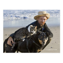 Greg Pike with Booger, Kitty and Mousey Postcard