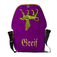 Greif gold/lila courier bags