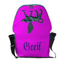 Greif türkis/pink courier bags