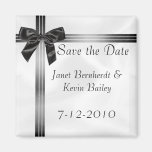 Grey and Black Save the Date magnet