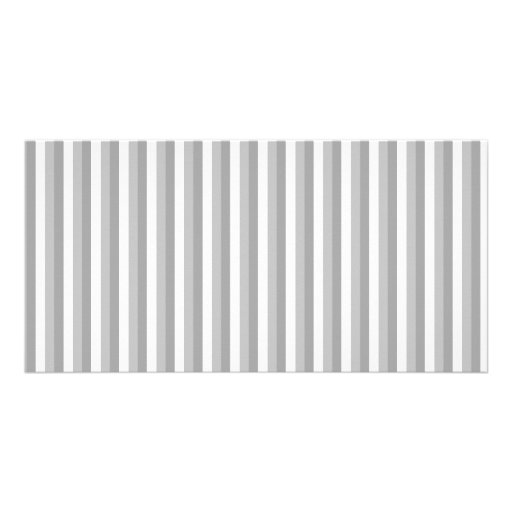 Grey and white stripes. Pattern. Customized Photo Card