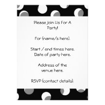 Grey, black and white dot pattern. personalized announcement