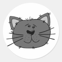 Grey Cat Stickers