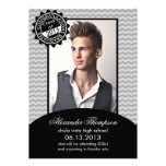 Grey Chevron Class Of 2013 Graduation Announcement invitations