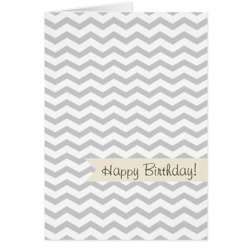 Grey Chevron Greeting Card