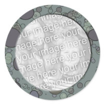 grey circles frame template round stickers