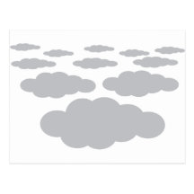 grey clouds weather post cards