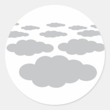 grey clouds weather round stickers