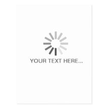 grey computer loading symbol postcard
