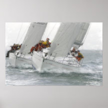 Grey Day of Racing Against the Wind Print