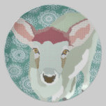 Grey Fawn Art Green Plate plates