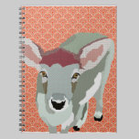 Grey Fawn Orange Notebook notebooks