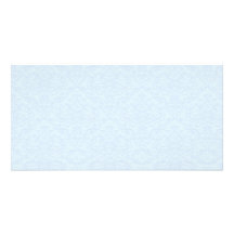 Grey floral on light blue background photo card