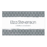 Grey Grunge Quatrefoil Consultant Business Card business cards