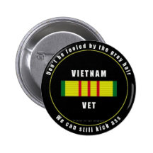 Grey Haired Vietnam Vet Button