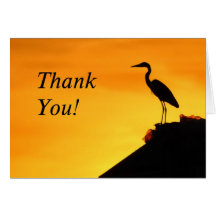 Grey Heron Thank You Card
