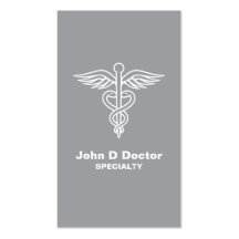Grey medical doctor or healthcare business card