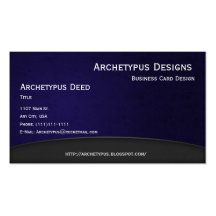 Grey on Blue Curves Business Card Style 1