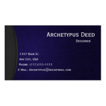 Grey on Blue Curves Business Card Style 4
