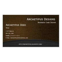 Grey on Brown Curves Business Card Style 1