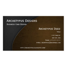 Grey on Brown Curves Business Card Style 3