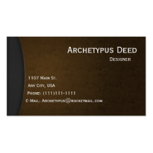 Grey on Brown Curves Business Card Style 4