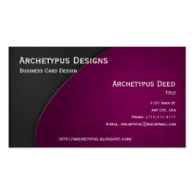 Grey on Pink Curves Business Card Style 3