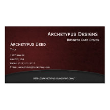 Grey on Red Curves Business Card Style 1