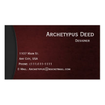 Grey on Red Curves Business Card Style 3