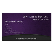 Grey on Violet Curves Business Card Style 1