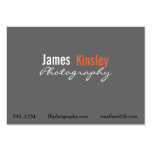 Grey, Orange and white photographer business card