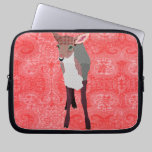 Grey & Pink Fawn Computer Sleeve laptop sleeves