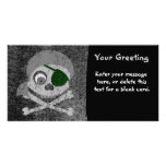 Grey Pirate Skull Distressed Custom Card Personalised Photo Card