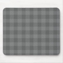 Grey Plaid Mousepad