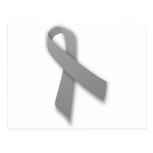 Grey Political Statement Awareness Ribbon Post Card