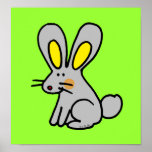 Grey rabbit posters