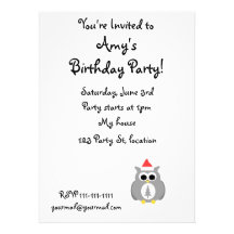 Grey Santa owl Personalized Announcement