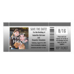 Grey Shades Photo Ticket Personalised Announcement