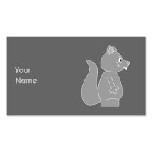 Grey Squirrel Business Card Template