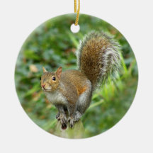 Grey Squirrel Ornament