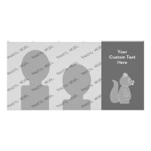 Grey Squirrel Personalised Photo Card