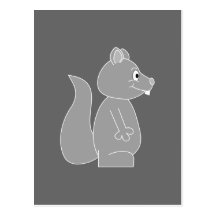 Grey Squirrel Post Card