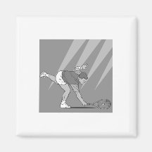 Grey Tennis Logo Fridge Magnets
