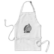 Grey Tennis Man Apron