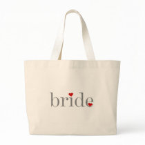 Grey Text Bride Tote Bags