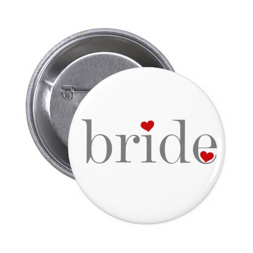 Grey Text Bride Pins