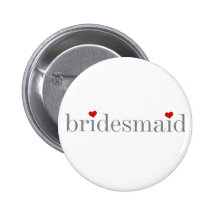 Grey Text Bridesmaid Pins