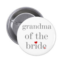 Grey Text Grandma of Bride Pins