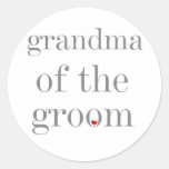 Grey Text Grandma of Groom Sticker