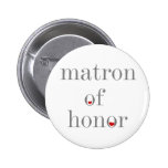 Grey Text Matron of Honour Pin